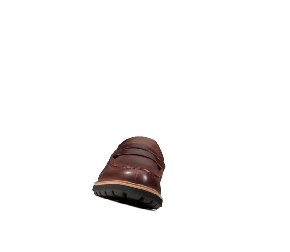 Clarks Batcombe Edge Leder Bootsschuhe Herren Dunkelbraun | LSRX62073