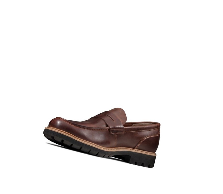 Clarks Batcombe Edge Leder Bootsschuhe Herren Dunkelbraun | LSRX62073