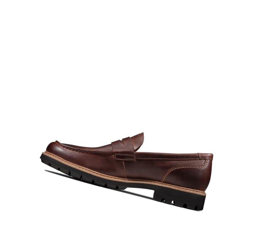 Clarks Batcombe Edge Leder Bootsschuhe Herren Dunkelbraun | LSRX62073