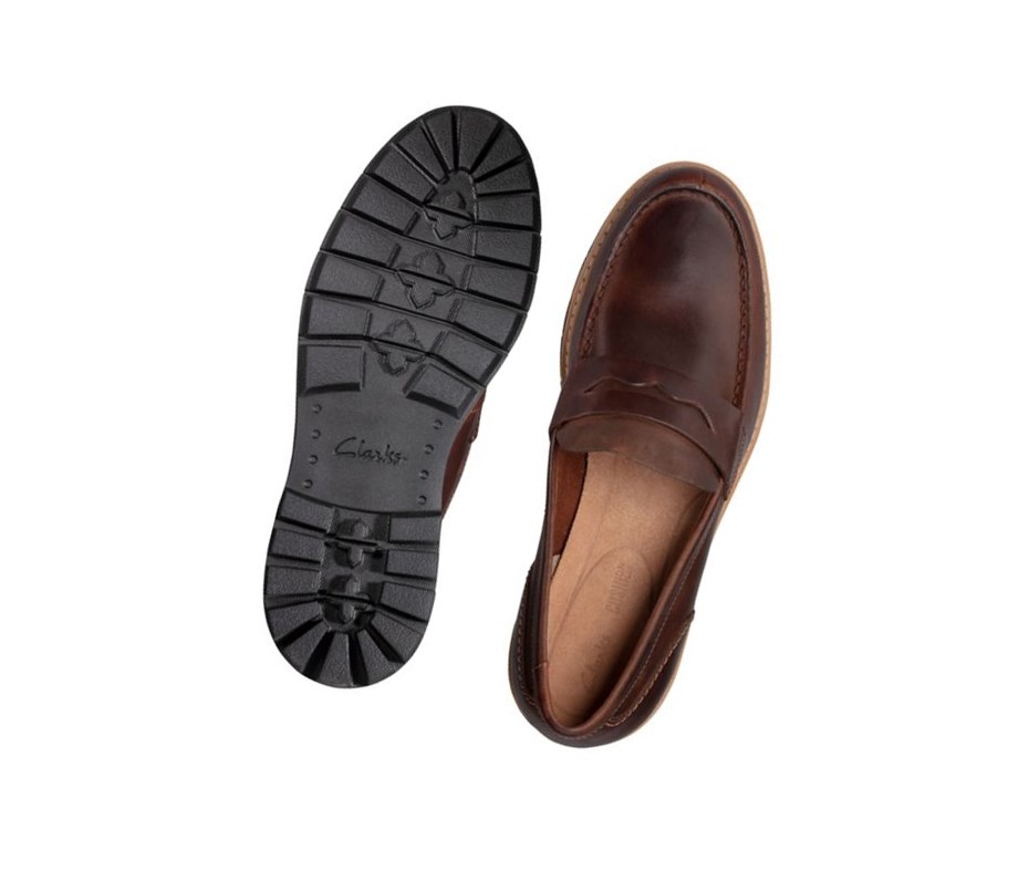 Clarks Batcombe Edge Leder Bootsschuhe Herren Dunkelbraun | LSRX62073