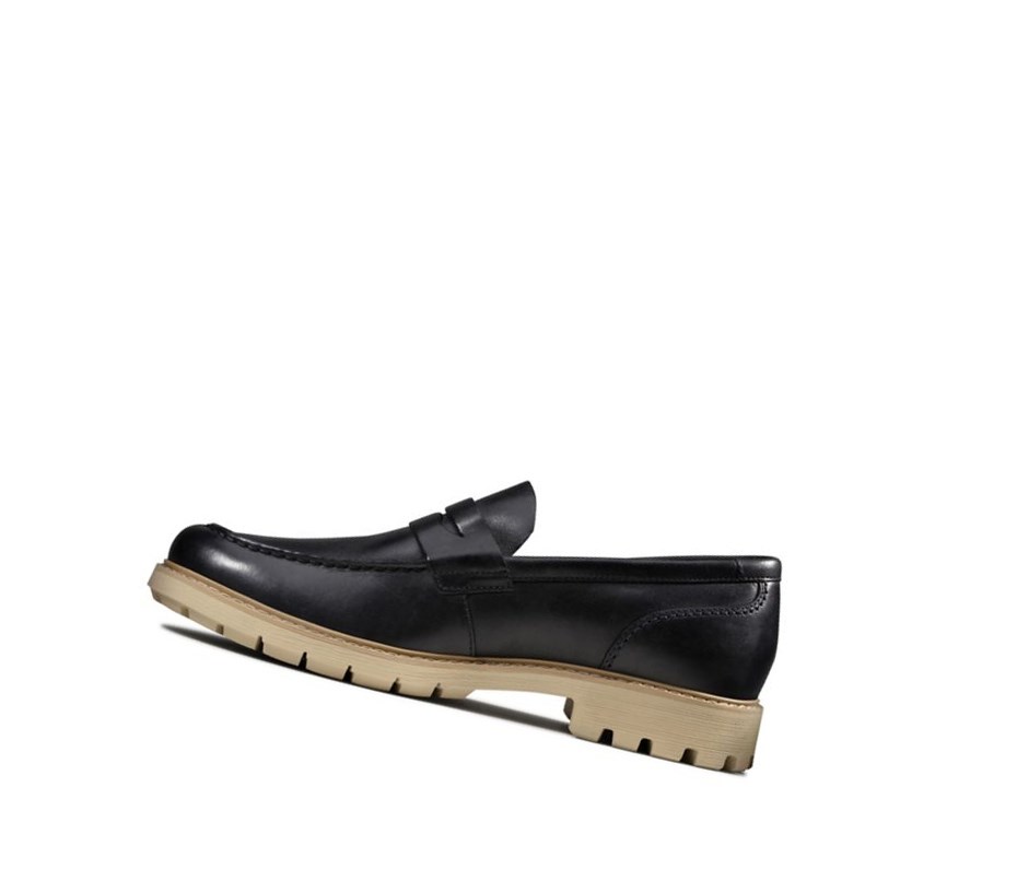 Clarks Batcombe Edge Leder Loafers Herren Navy | DCET40835