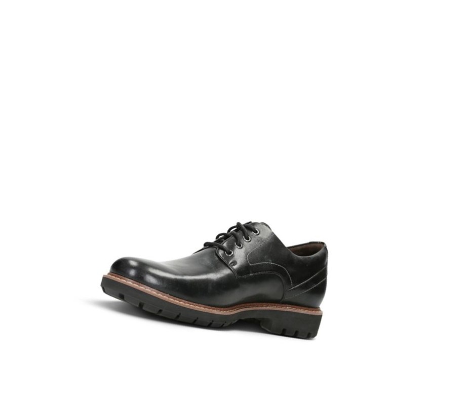 Clarks Batcombe Hall Leder Lederschuhe Herren Schwarz | OANM42871