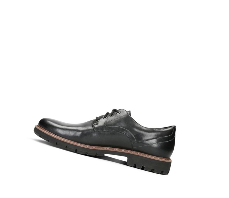 Clarks Batcombe Hall Leder Lederschuhe Herren Schwarz | OANM42871