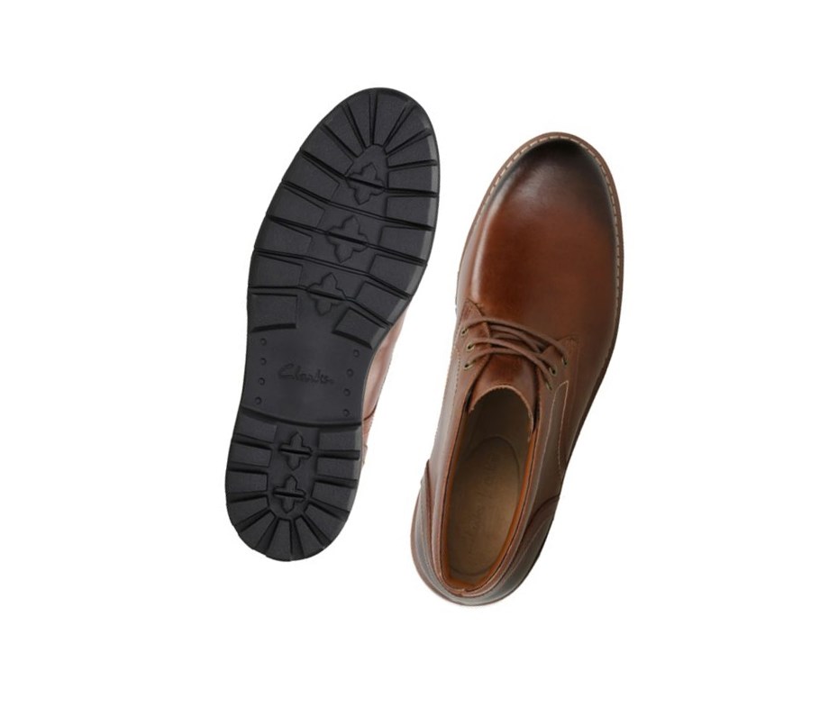 Clarks Batcombe Lo Leder Wüstenstiefel Herren Dunkelbraun | YSFO78915