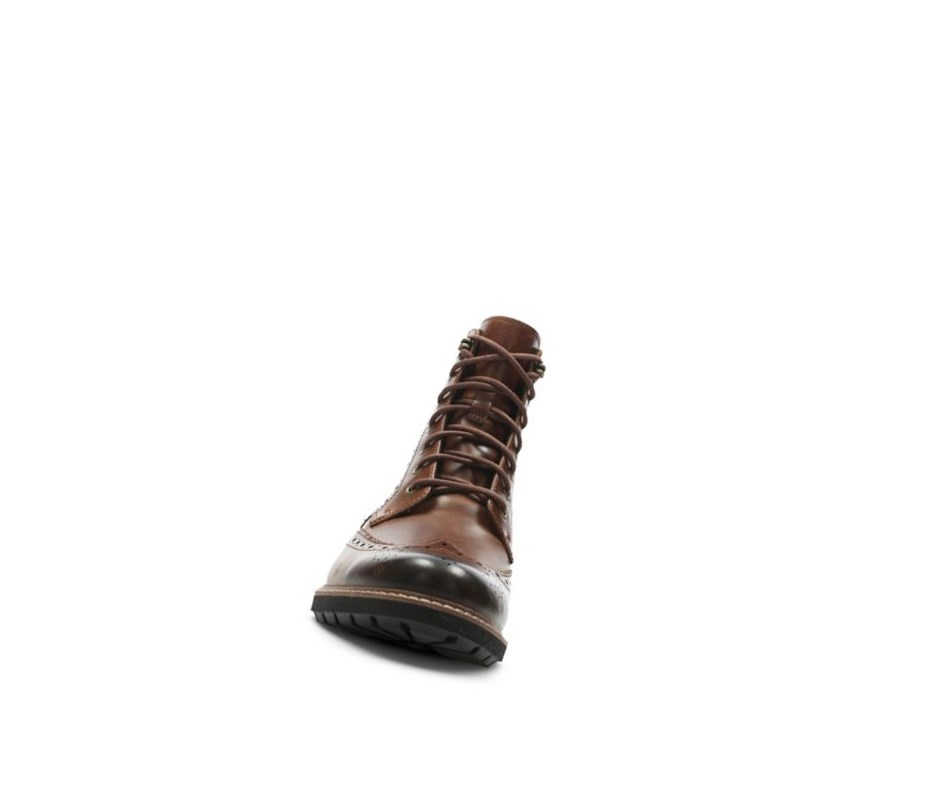 Clarks Batcombe Lord Leder Outdoorschuhe Herren Dunkelbraun | DVJA76310