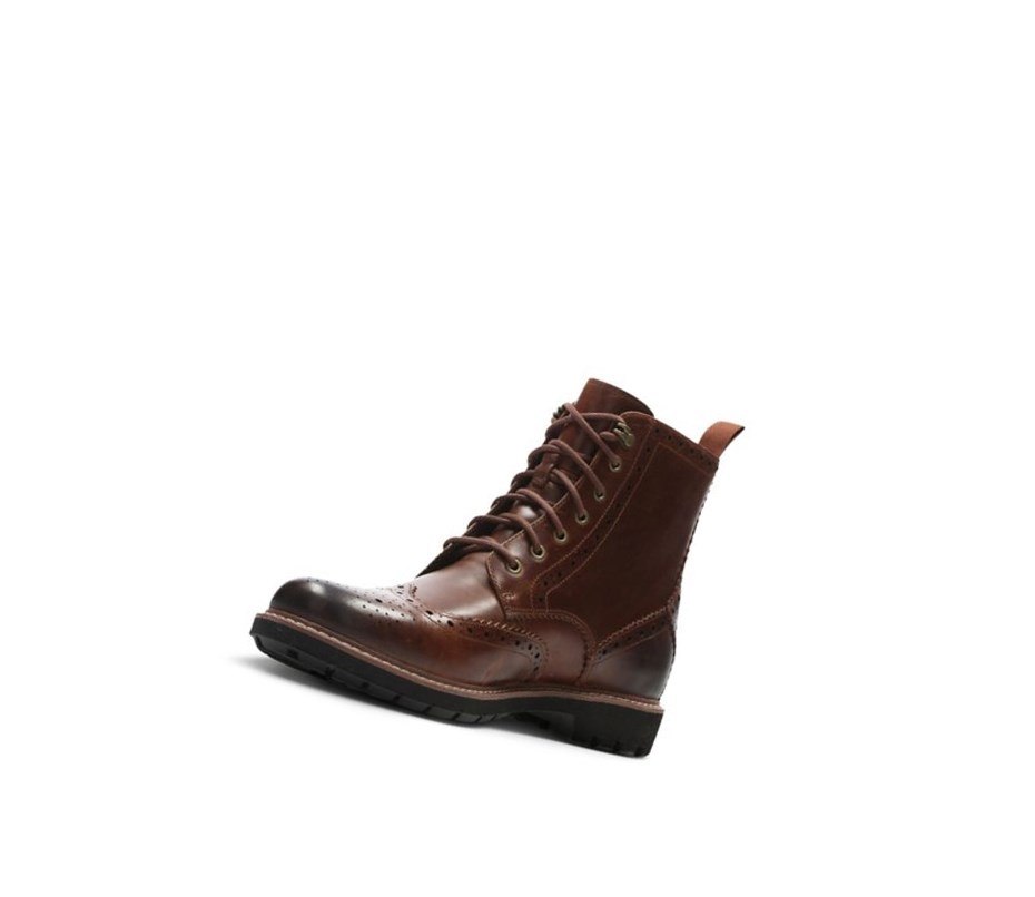 Clarks Batcombe Lord Leder Outdoorschuhe Herren Dunkelbraun | DVJA76310