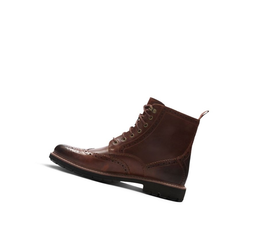 Clarks Batcombe Lord Leder Outdoorschuhe Herren Dunkelbraun | DVJA76310