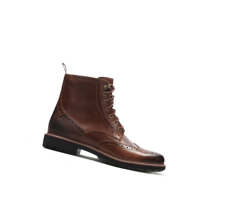 Clarks Batcombe Lord Leder Outdoorschuhe Herren Dunkelbraun | DVJA76310