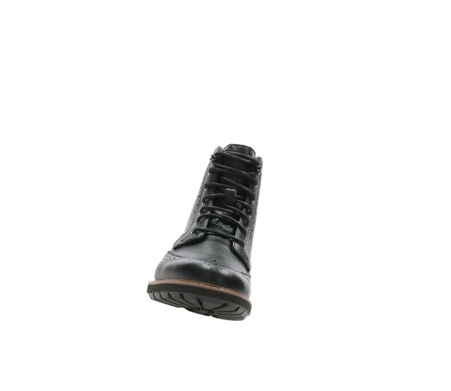 Clarks Batcombe Lord Leder Outdoorschuhe Herren Schwarz | LVBN93807