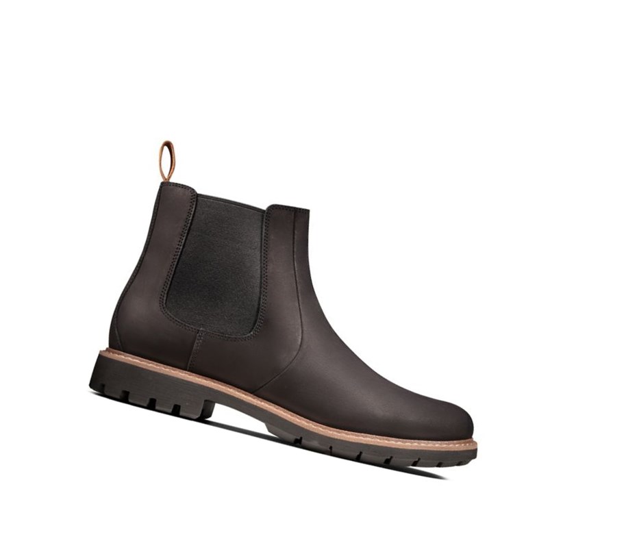 Clarks Batcombe Up Nubuck Wildleder Chelsea Boots Herren Schwarz | QXSR18427