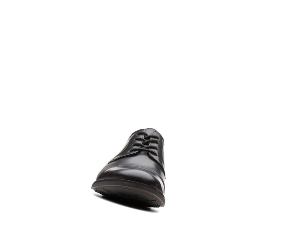 Clarks Becken Cap Leder Weite Fit Wanderschuhe Herren Schwarz | KPUI73460