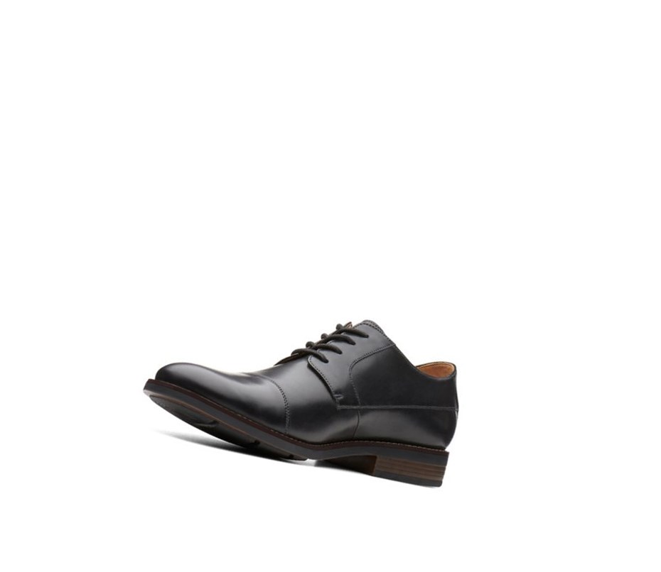 Clarks Becken Cap Leder Weite Fit Wanderschuhe Herren Schwarz | KPUI73460