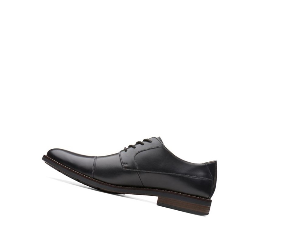 Clarks Becken Cap Leder Weite Fit Wanderschuhe Herren Schwarz | KPUI73460