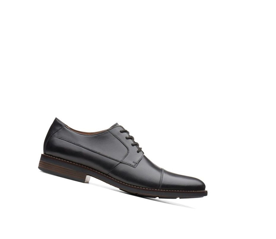 Clarks Becken Cap Leder Weite Fit Wanderschuhe Herren Schwarz | KPUI73460