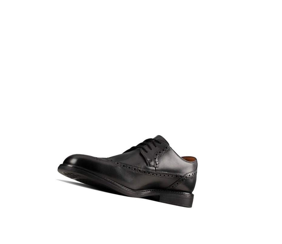 Clarks Beckfield Limit Leder Lederschuhe Herren Schwarz | ETYQ54926