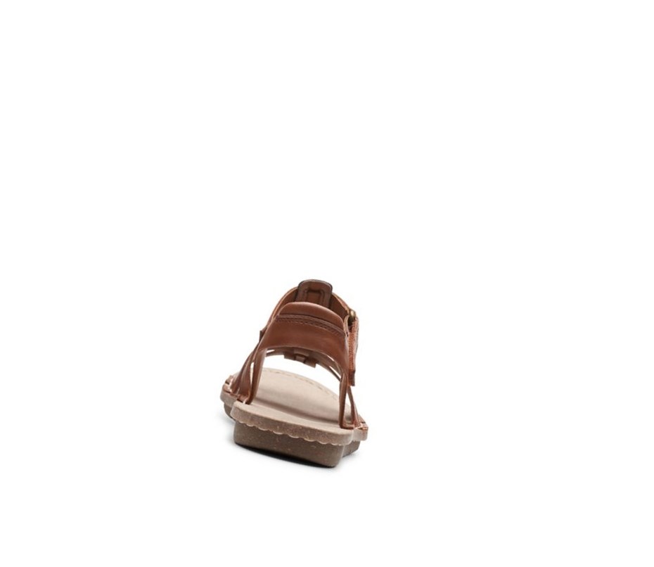 Clarks Blake Jewel Leder Flache Sandalen Damen Dunkelbraun | MXSB26738