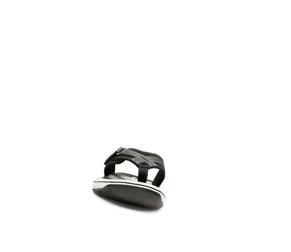 Clarks Brinkley Sea Synthetik Flip Flops Damen Schwarz | DMXT18095