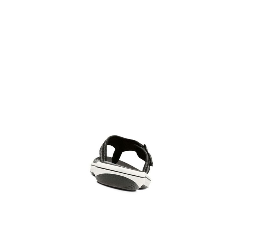 Clarks Brinkley Sea Synthetik Flip Flops Damen Schwarz | DMXT18095