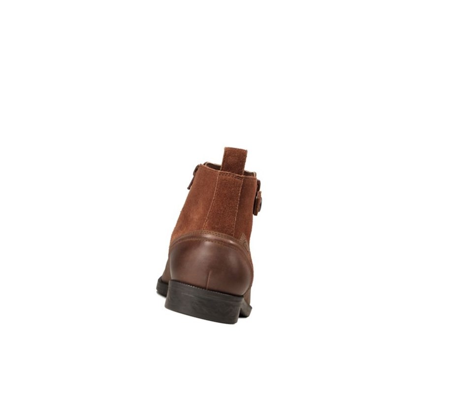 Clarks Brocton Zip Leder Stiefeletten Herren Braun | ECVB53941