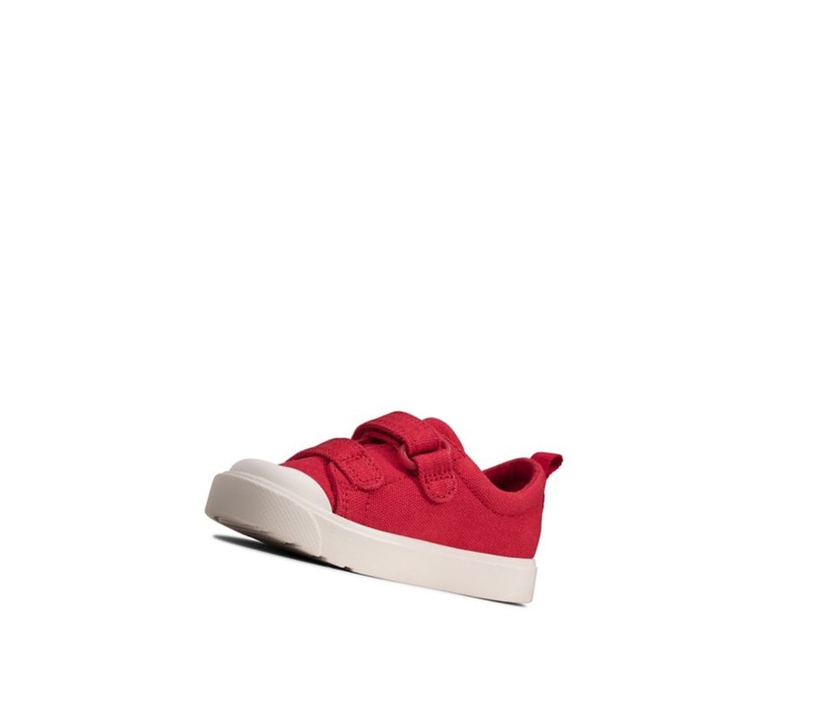Clarks City Bright Freizeitschuhe Jungen Rot | FXHB81402