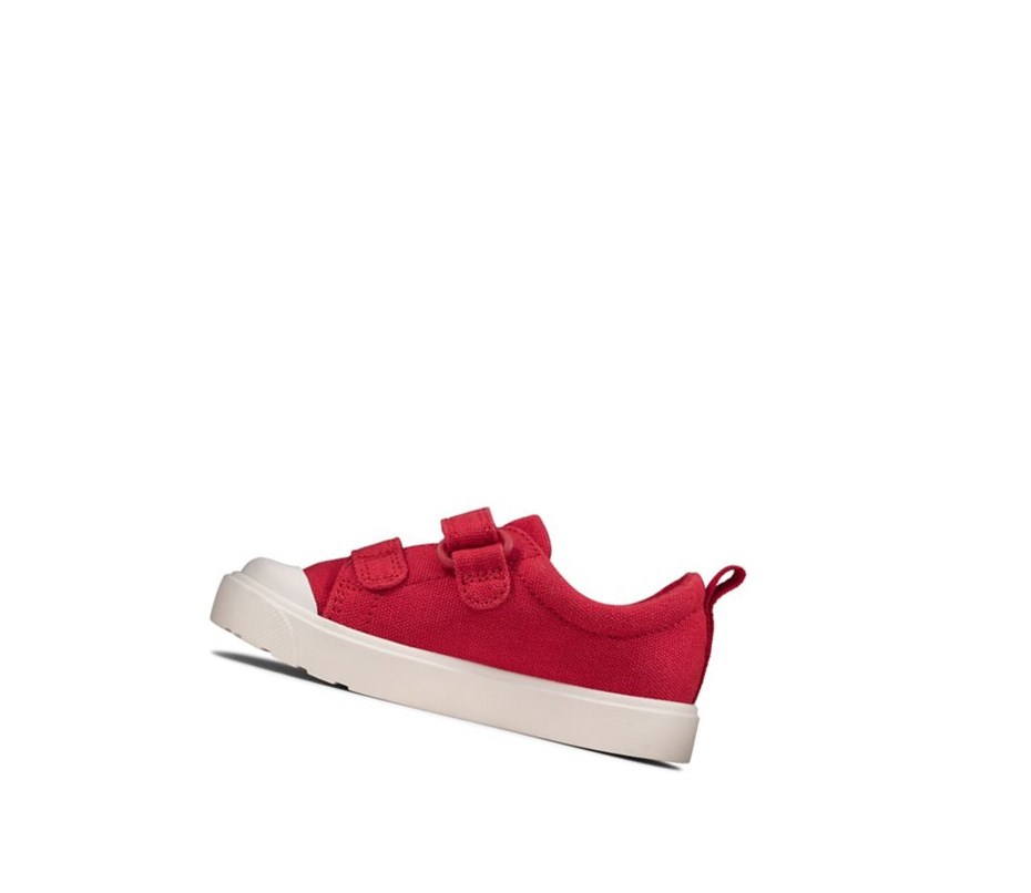 Clarks City Bright Freizeitschuhe Jungen Rot | FXHB81402