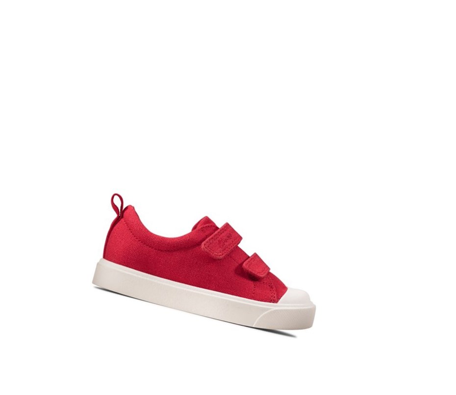 Clarks City Bright Freizeitschuhe Jungen Rot | FXHB81402