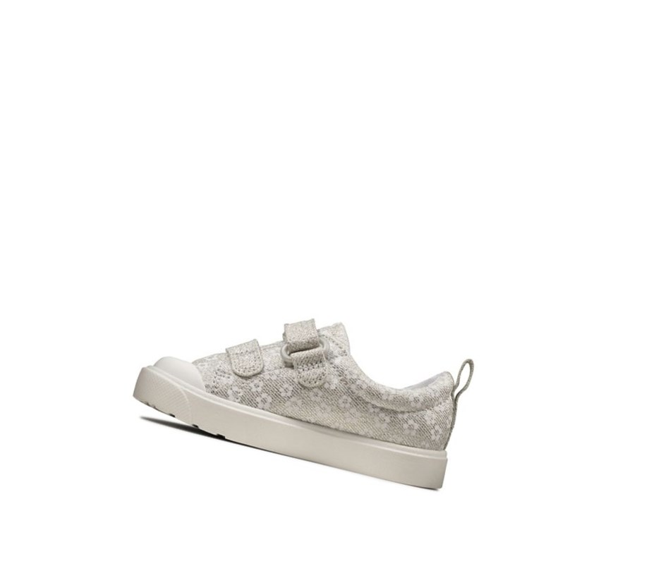 Clarks City Bright Freizeitschuhe Jungen Silber | HAKL92785