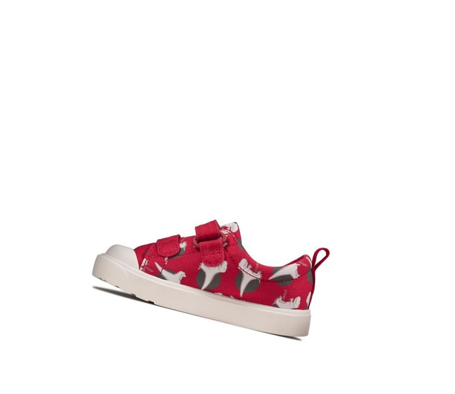 Clarks City Bright Freizeitschuhe Jungen Rot | LDIH89530
