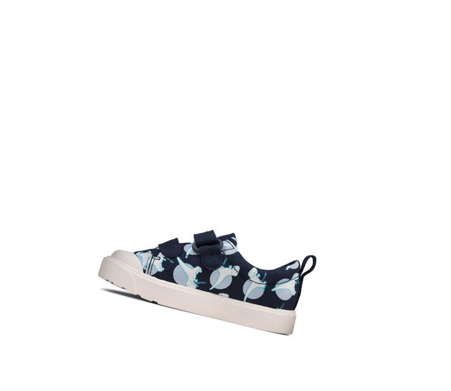 Clarks City Bright Freizeitschuhe Jungen Navy | UZNY65327