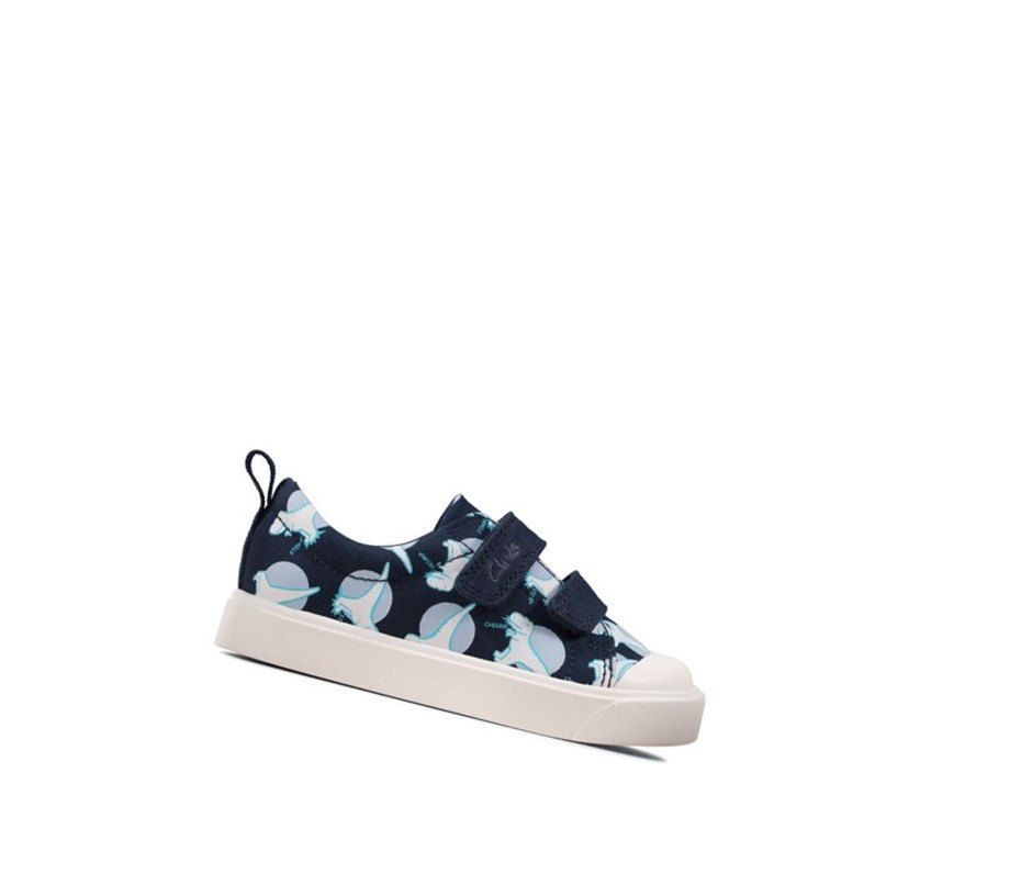 Clarks City Bright Freizeitschuhe Jungen Navy | UZNY65327