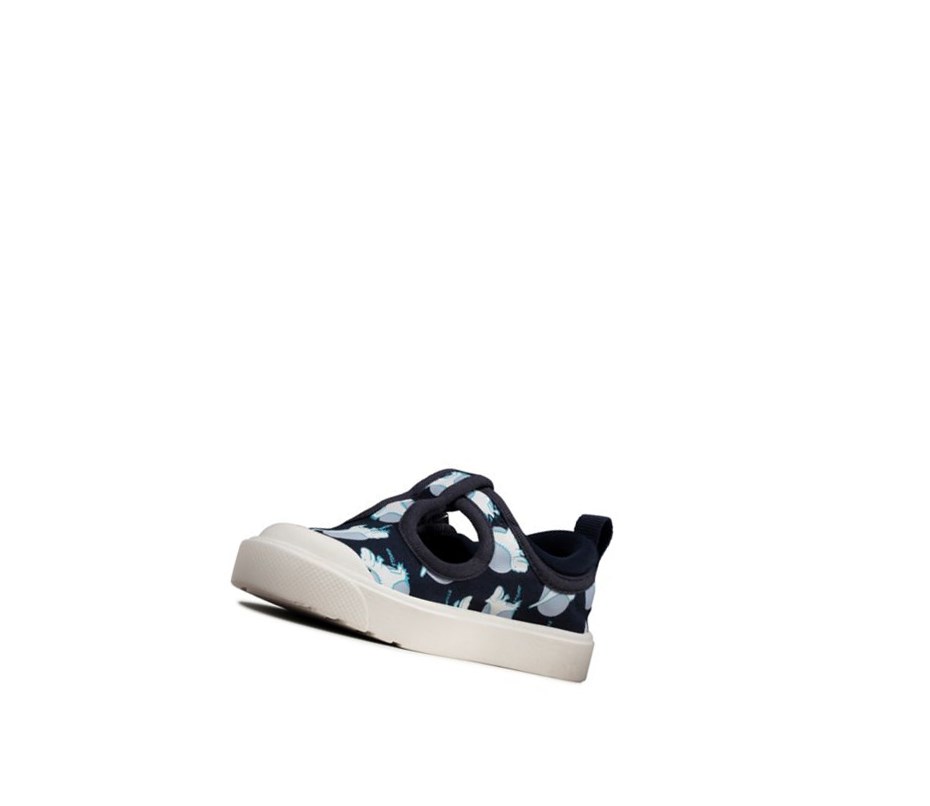 Clarks City Dance T-bar Freizeitschuhe Jungen Navy | MAWJ96237