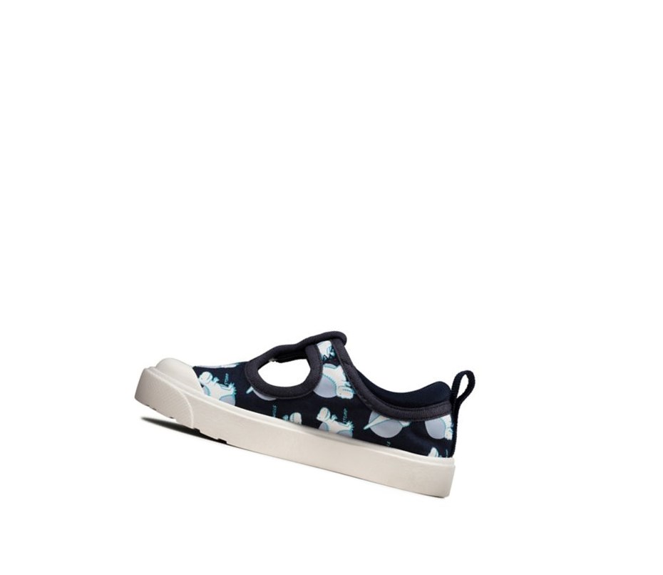 Clarks City Dance T-bar Freizeitschuhe Jungen Navy | MAWJ96237