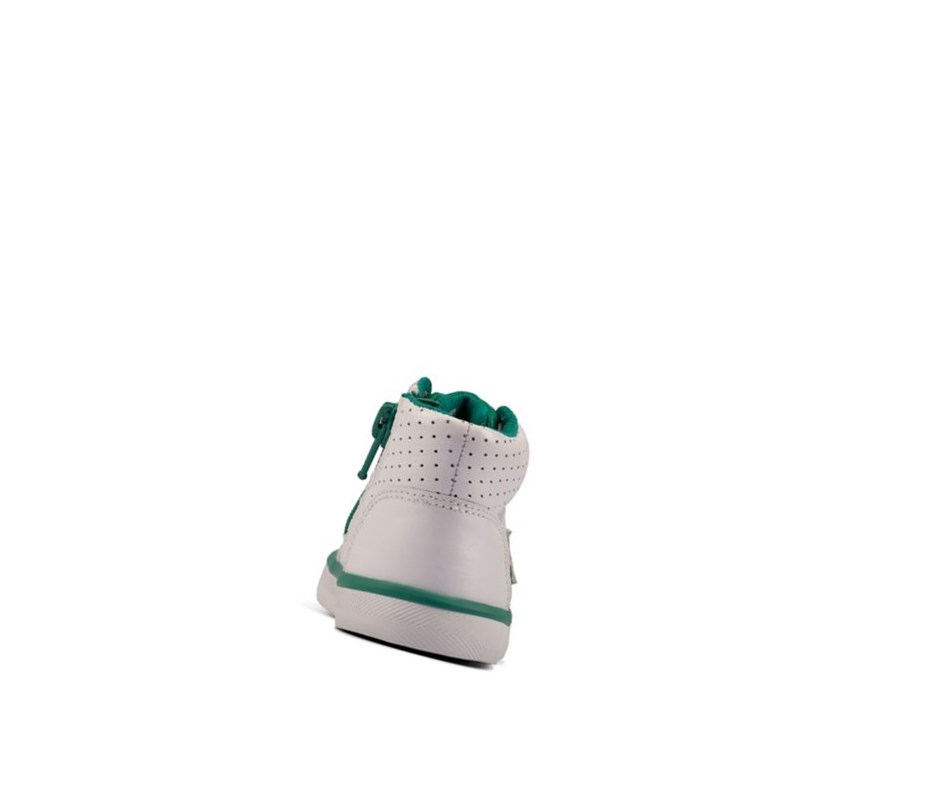 Clarks City Flake Leder Stiefeletten Mädchen Weiß | JGFE49123