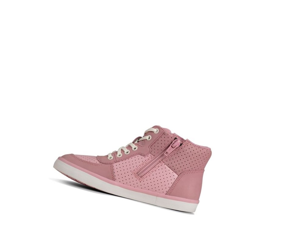 Clarks City Flake Leder Stiefeletten Mädchen Rosa | XEGC36807