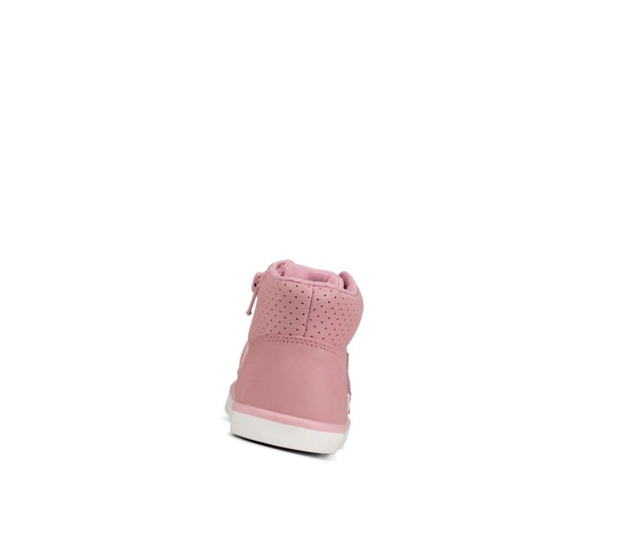 Clarks City Flake Leder Stiefeletten Mädchen Rosa | XEGC36807