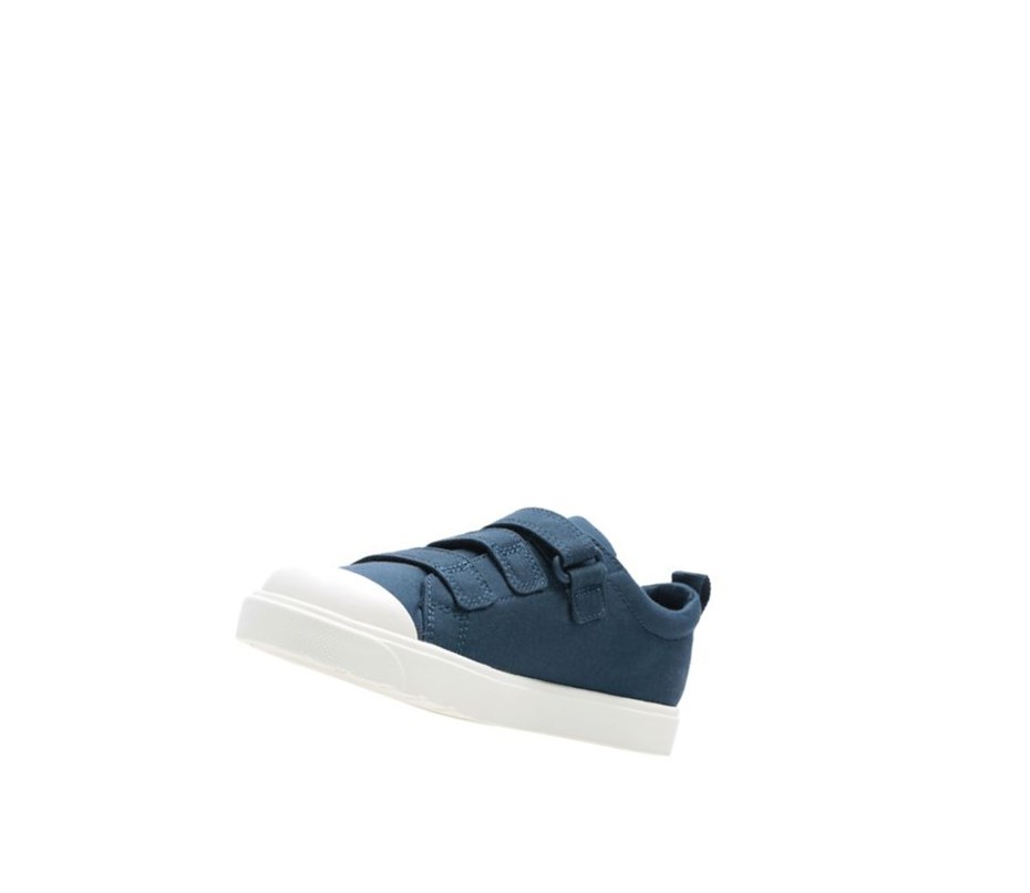 Clarks City Flare Lo Freizeitschuhe Jungen Navy | TJEP24136