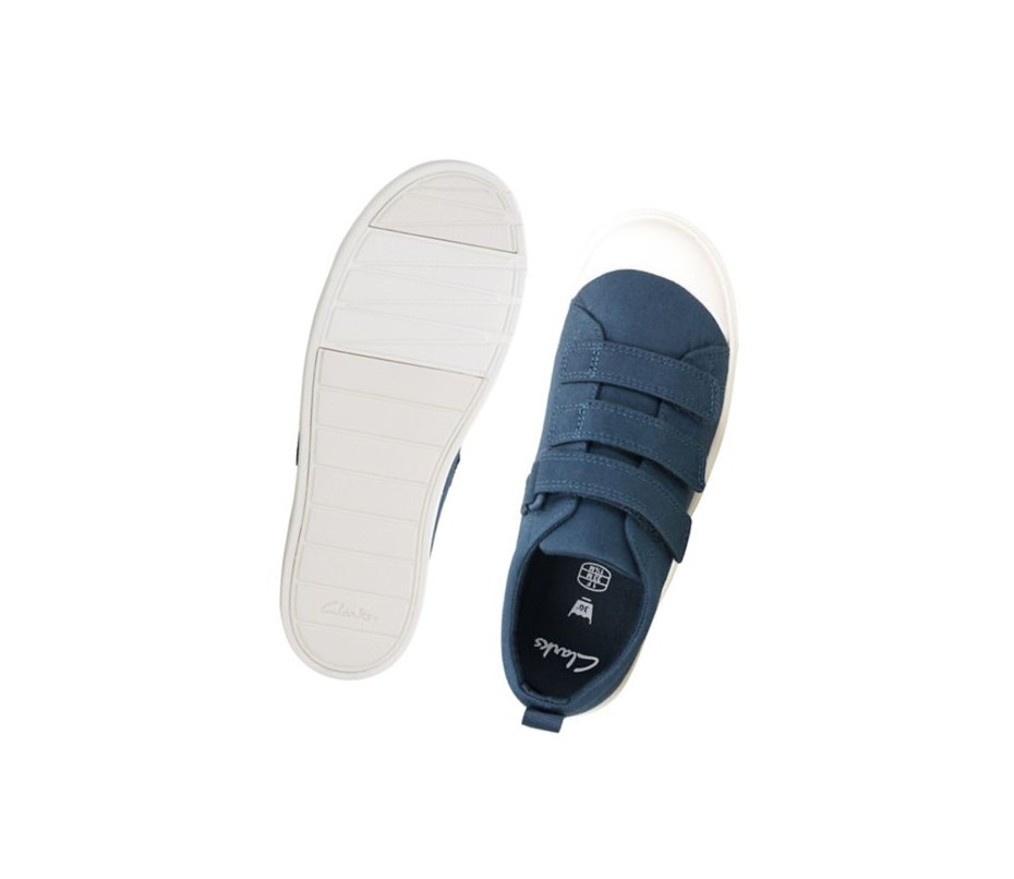 Clarks City Flare Lo Freizeitschuhe Jungen Navy | TJEP24136