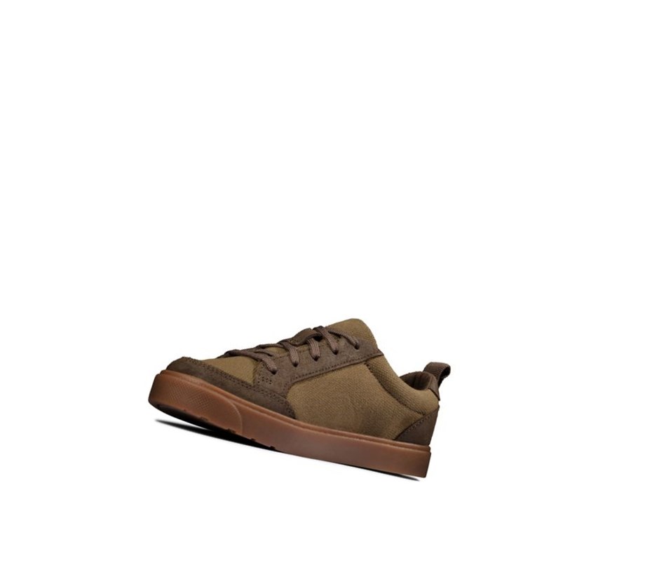 Clarks City Fresh Textil Freizeitschuhe Jungen Olivgrün | PCZW10698