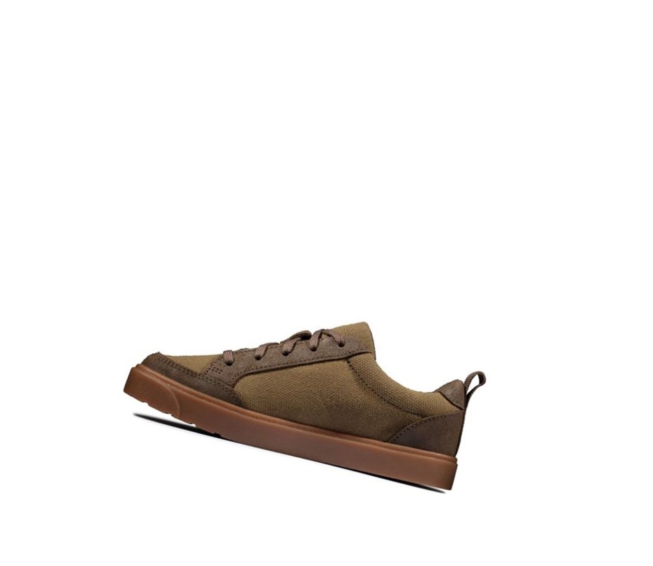 Clarks City Fresh Textil Freizeitschuhe Jungen Olivgrün | PCZW10698