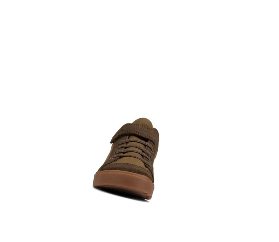 Clarks City Hop Freizeitschuhe Jungen Olivgrün | EFGI65783