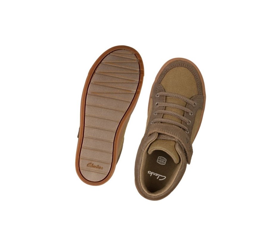 Clarks City Hop Freizeitschuhe Jungen Olivgrün | EFGI65783