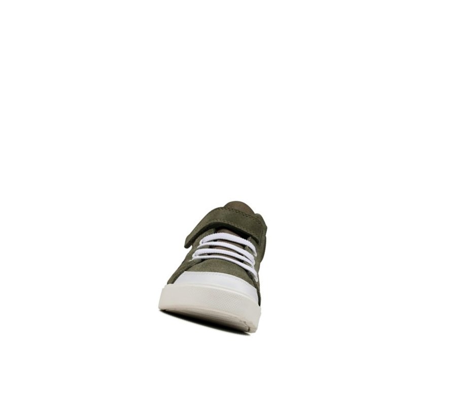 Clarks City Hop Freizeitschuhe Mädchen Olivgrün Camouflage | SNZL08192