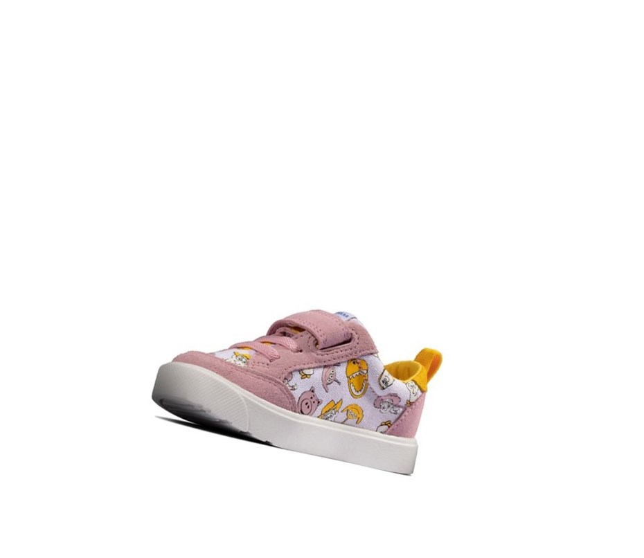 Clarks City Howdy Freizeitschuhe Jungen Rosa | PIXB32476
