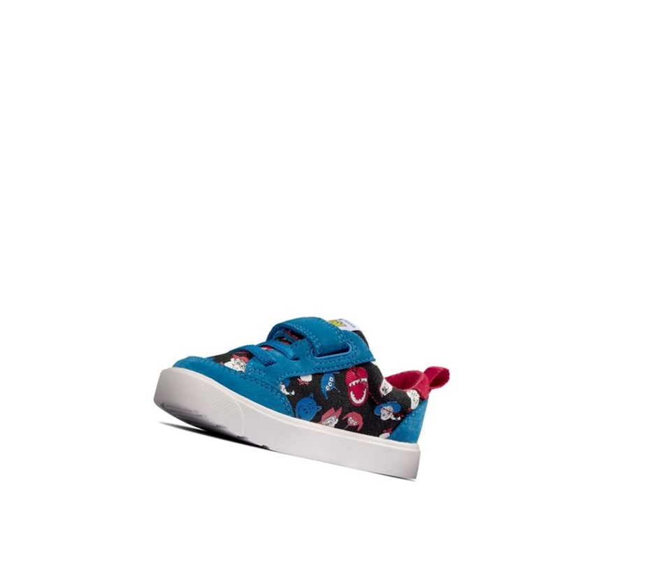Clarks City Howdy Freizeitschuhe Mädchen Blau | EFQN19732