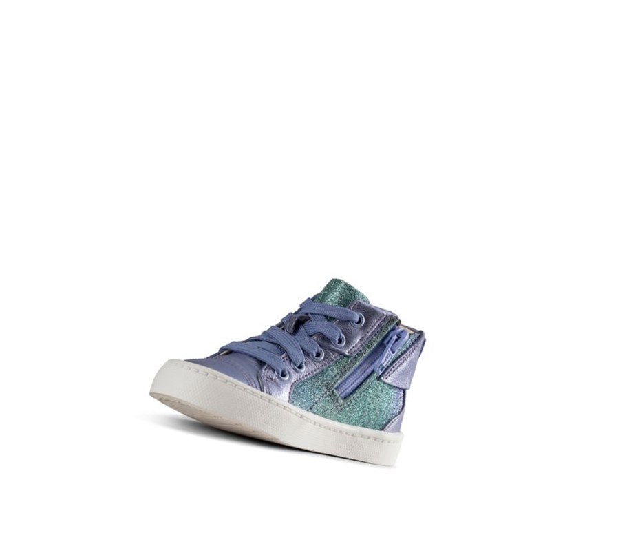 Clarks City Myth Leder Lederschuhe Mädchen Lila | UJWS92375