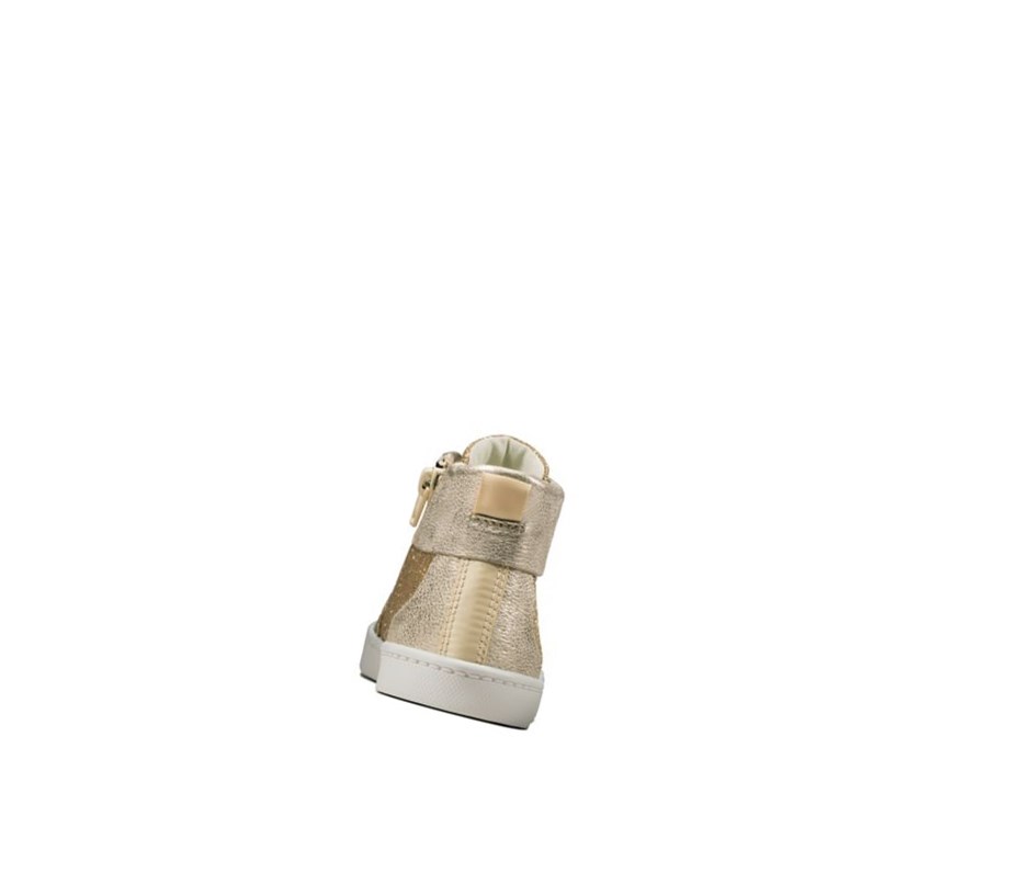 Clarks City Oasis Hi Leder Lederstiefel Jungen Gold | ONXC74593