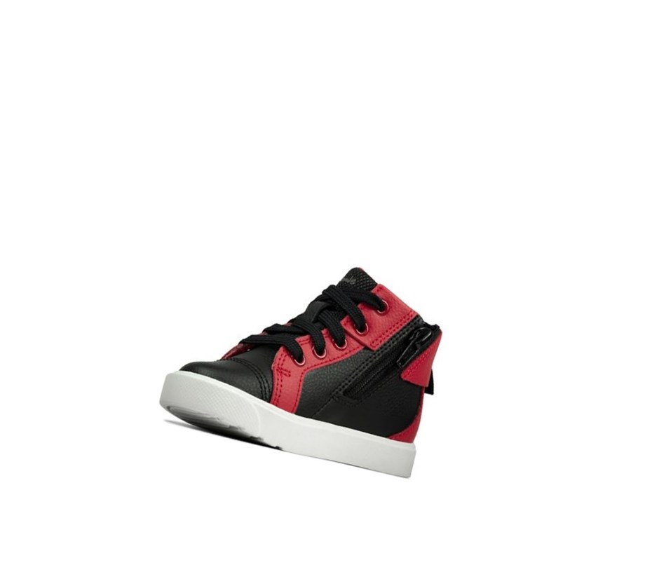 Clarks City Oasis Leder Lederschuhe Jungen Schwarz | KYNA30746