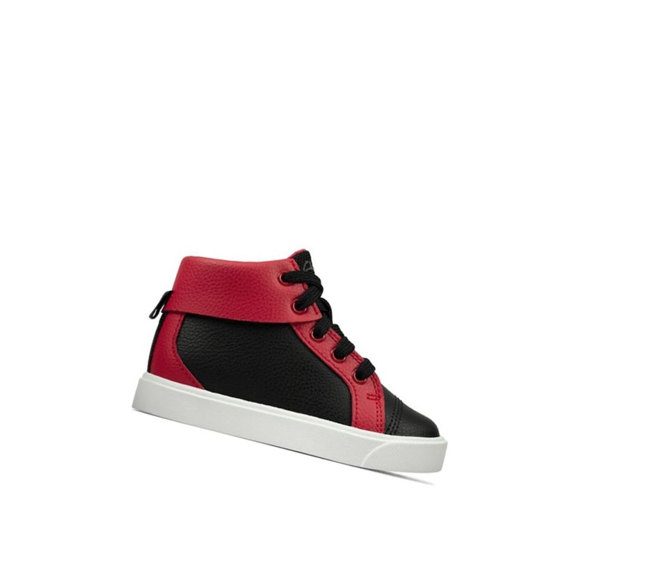 Clarks City Oasis Leder Lederschuhe Jungen Schwarz | KYNA30746