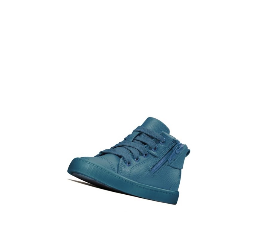 Clarks City Oasis Leder Lederschuhe Mädchen Dunkelblau | WDVY72984