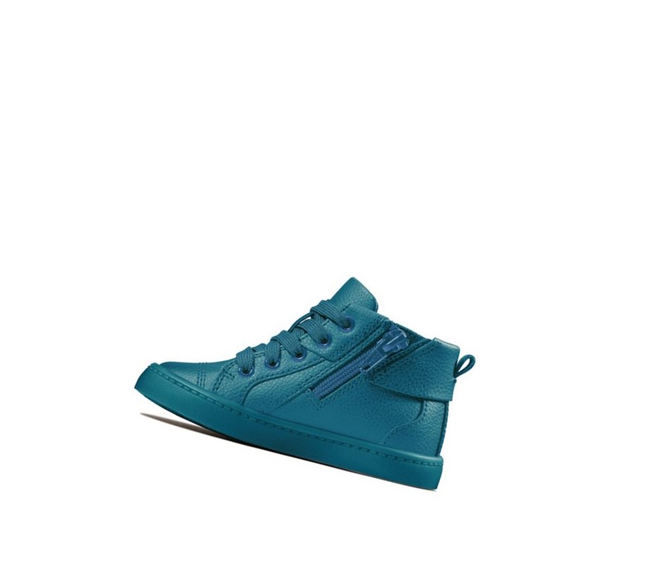 Clarks City Oasis Leder Lederschuhe Mädchen Dunkelblau | WDVY72984